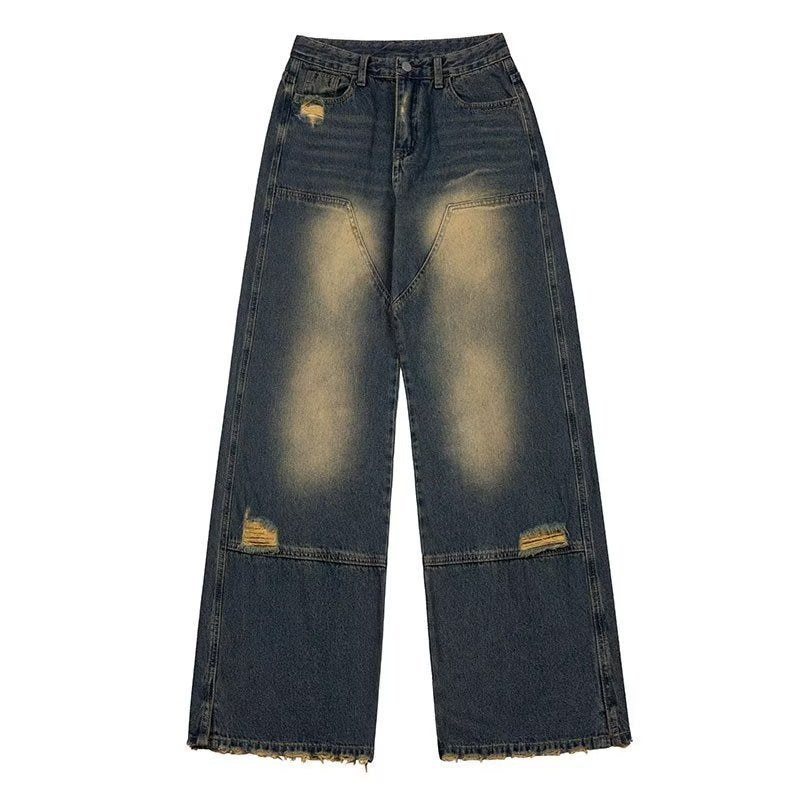 Koyu Renk Geniş Paça Pantolon