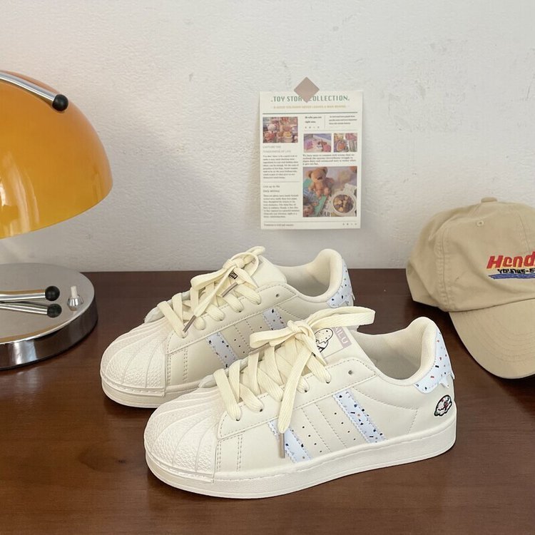 Krem Renkli Retro Spor Ayakkabısı