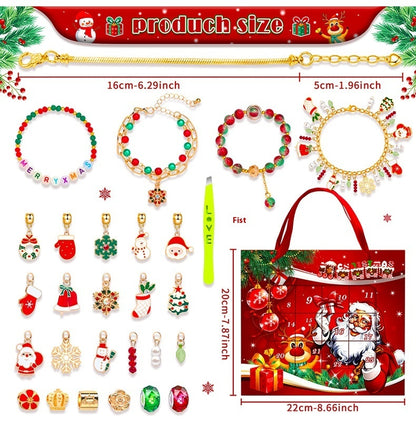 Altın Renkli Noel Temalı Çocuk Bilekliği – Kendin Yap Takı