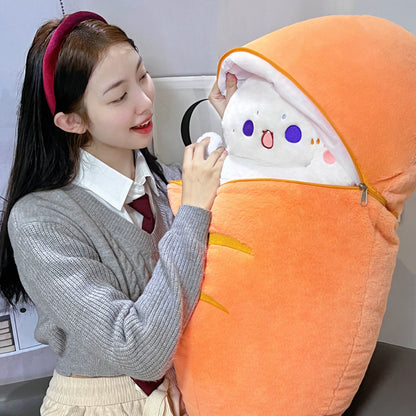 Turp Tavşan Bebek ve Kedi Yastık Oyuncak