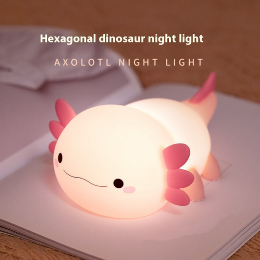 Altıgen Dinozor Silikon USB Şarjlı Gece Lambası