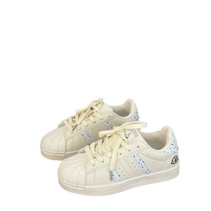 Krem Renkli Retro Spor Ayakkabısı